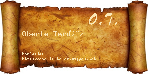 Oberle Teréz névjegykártya
